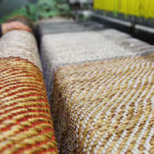 Ковер циновка из полипропилена и хлопка, многоцветный