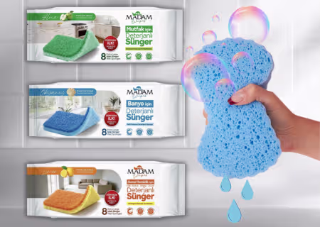 Disposable Sponges with detergents made in Turkey wholesale and PL