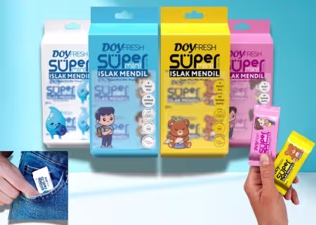 Mini pocket wet wipes: regular, anti-sweat, stain-remover