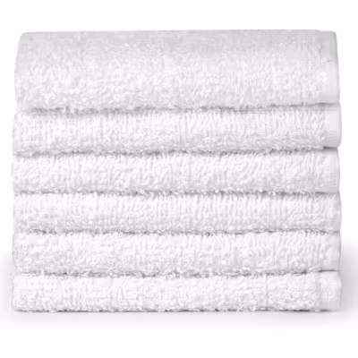 Face Cloth White Open End Face Cotton Rich 450 gsm