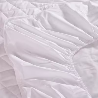 Mattress protector polycotton waterproof pu backing Elasticated skirt fit 150 gsm quilted 200 TC