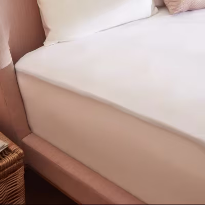 Mattress protector terry face 80 cotton20 polyester reverse 100 polyurethane skirt polyester waterproof filling polyester fitted non reversible