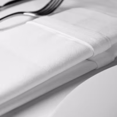 Napkins Cotton Satin Band 22x22inch White 200 GSM