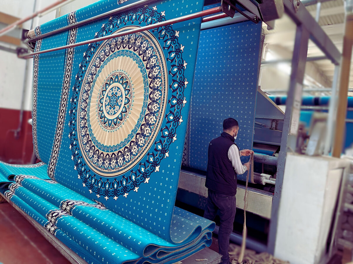 Mosque Carpet Belly Design Manufacturing