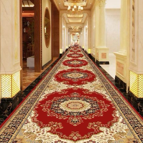hotel corridor carpet red classic design
