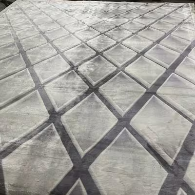 low pile printed rug 3D design