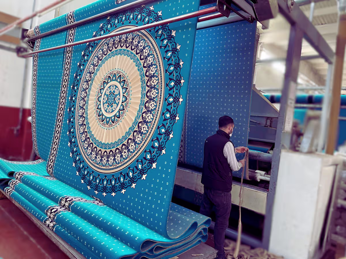 Mosque Carpet Belly Design Manufacturing