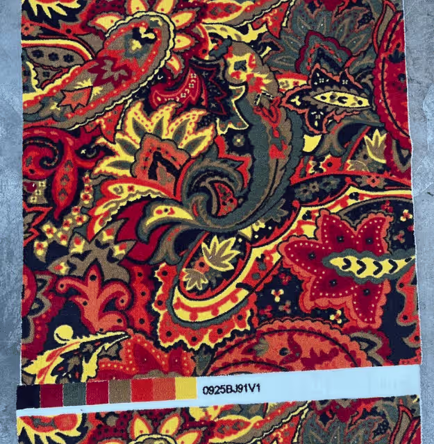 real polyamide Chromojet carpet mockup vibrant colors variant 1